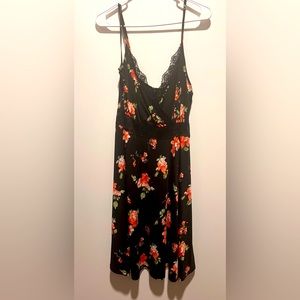 Black flowered dress